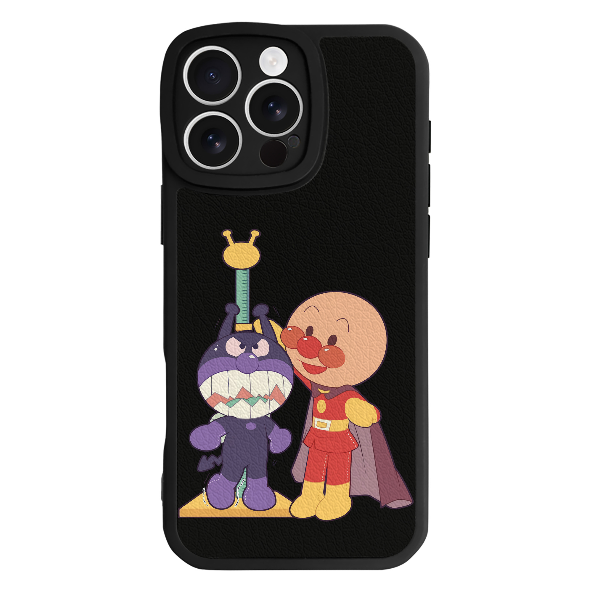（画像用） アンパンマン Anpanman 【iPhone 16シリーズ対応】シリコンスマホケース（レザー調） 材質：シリコン